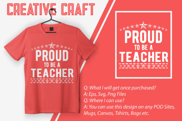 Proud to Be a Teacher Graphics for Crafts and Handmade Creations